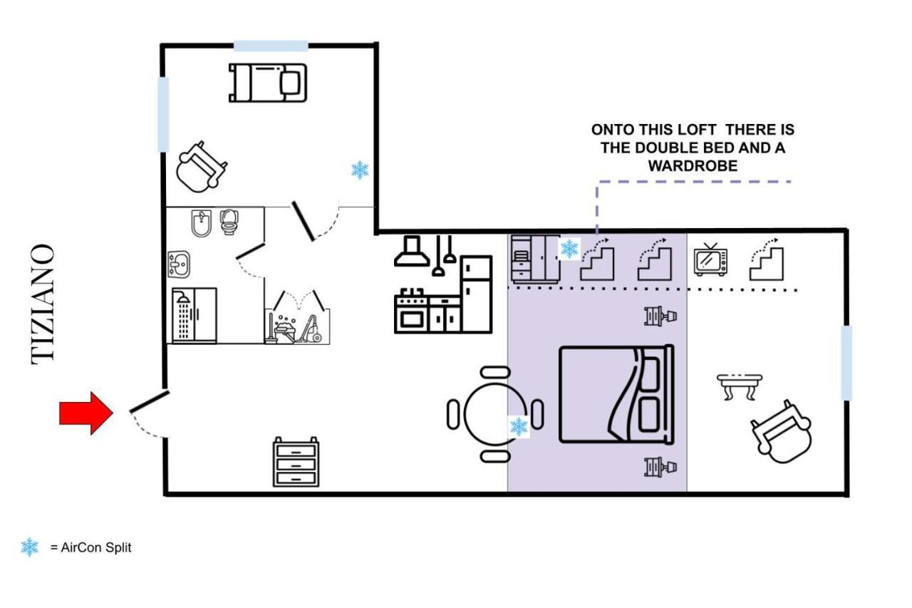 Tiziano Big Penthouse In The Oltrarno Apartamento