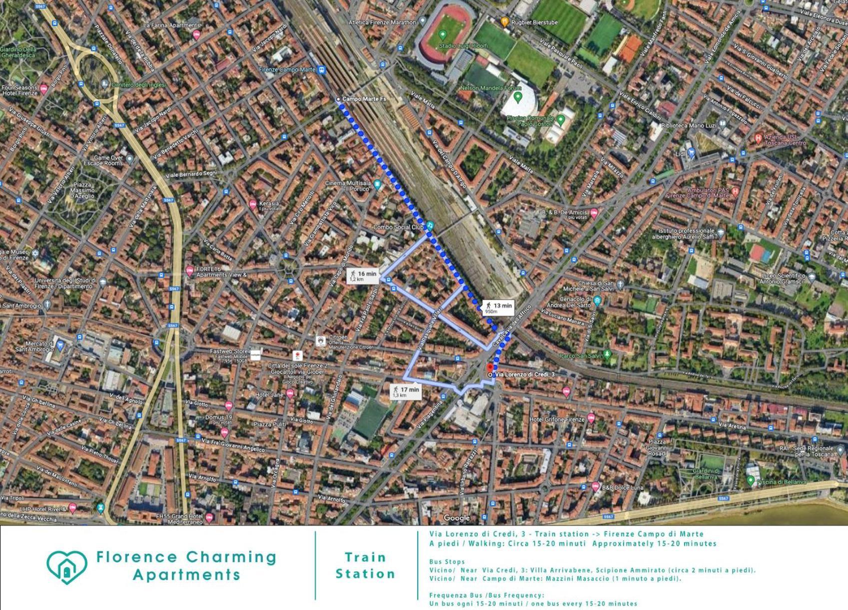 Via Lorenzo Di Credi 3 - Grazioso Con Vista, In Piazza Alberti Vicino Stadio, Nelson Mandela Forum E Con Parcheggio Di Fronte - Charming Appartement Florence